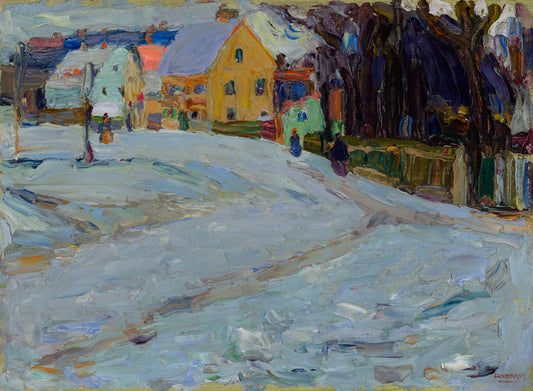 Reproduction du tableau « Schwabing - Place Nikolai - Vassily Kandinsky » par Alpha Reproduction en peinture à l’huile