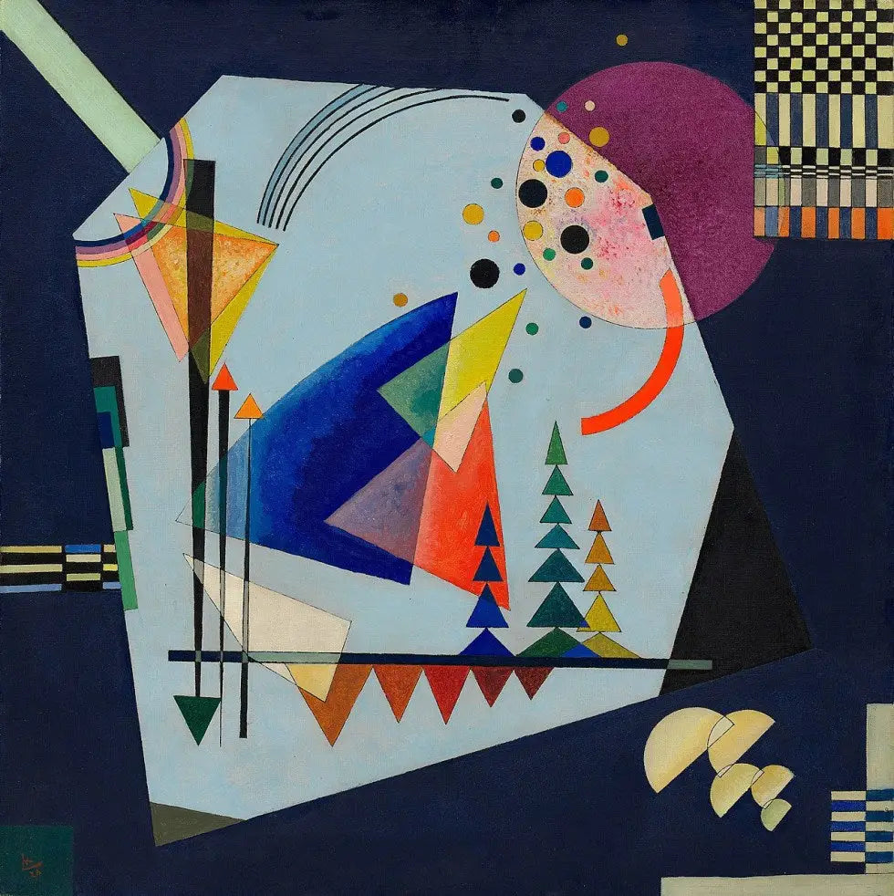 Reproduction du tableau « Trois sons - Vassily Kandinsky » par Alpha Reproduction en peinture à l’huile