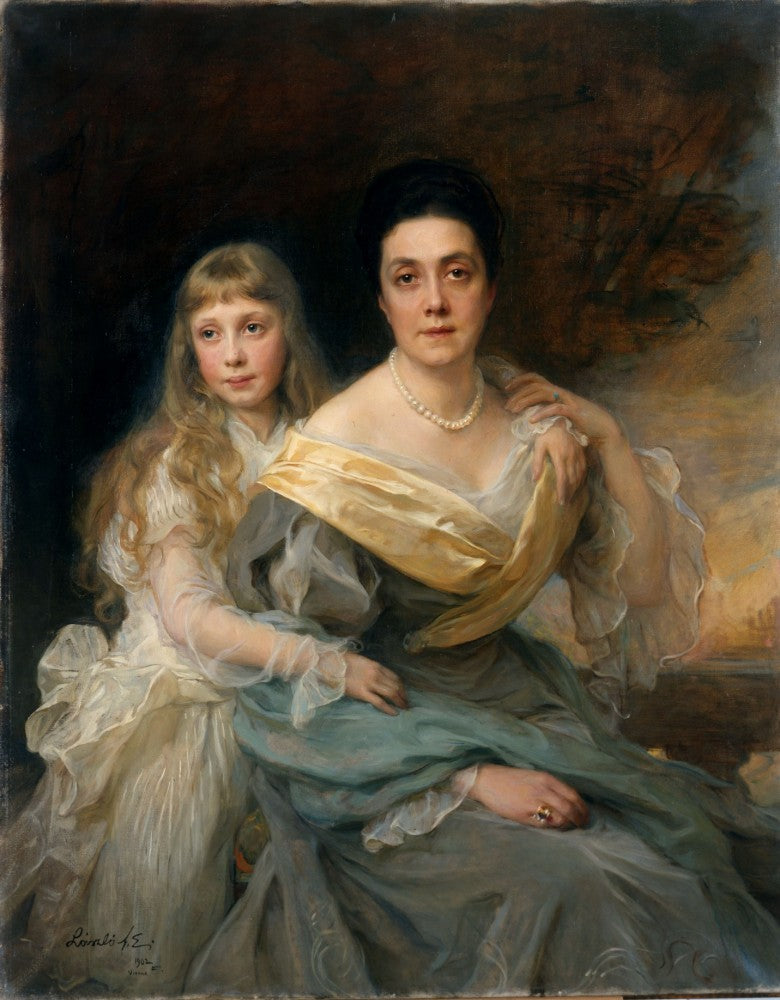 Portrait of a Lady and Her Daughter - Philip de László