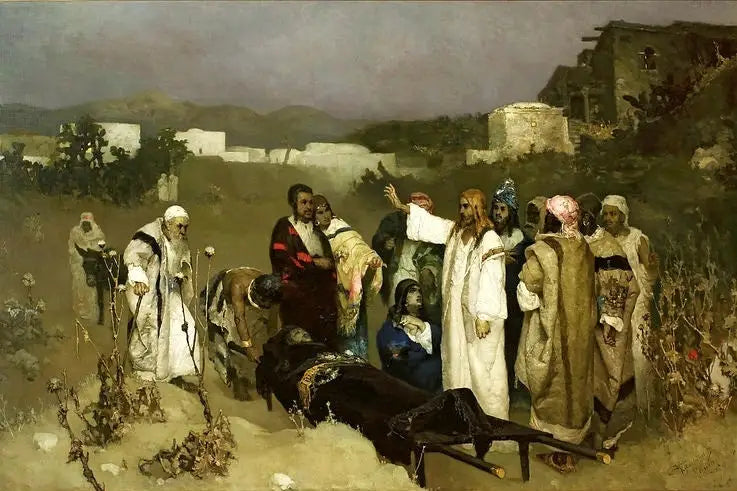 The Resurrection of the Widow's Son at Nain - Wilhelm Kotarbiński