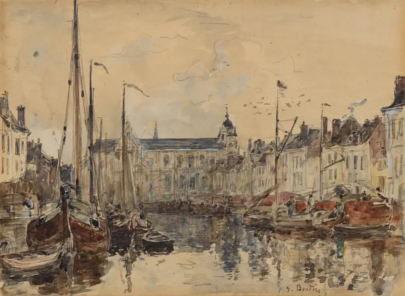 The Commerce Basin in Brussels - Eugène Boudin