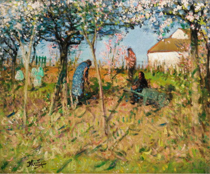 Le Verger fleuri, peinture de Pierre Eugène Montézin