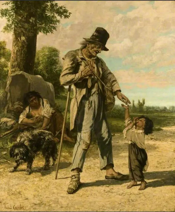 The Almsgiving of a Beggar at Ornans - Gustave Courbet