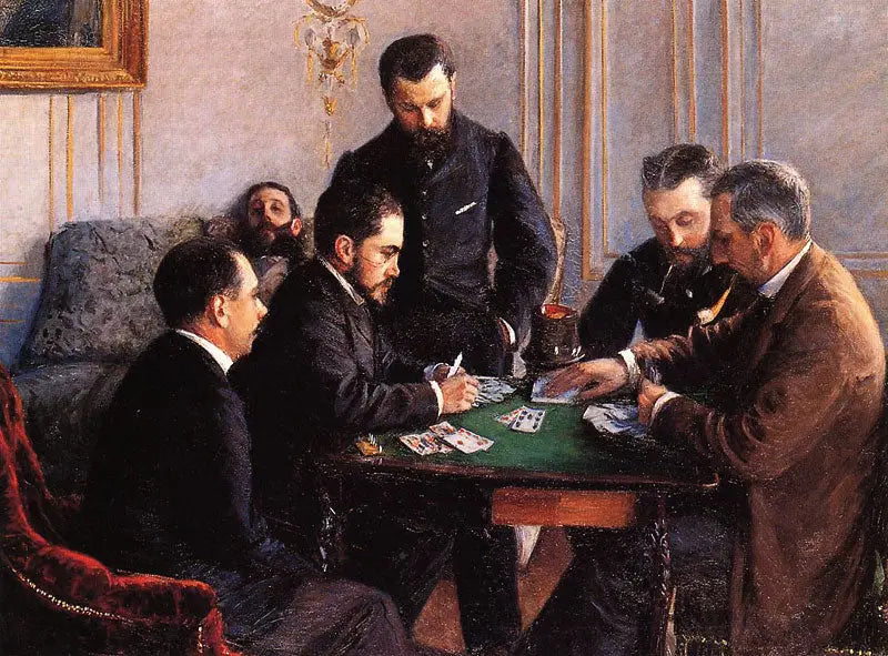 The Game of Bésigue - Gustave Caillebotte