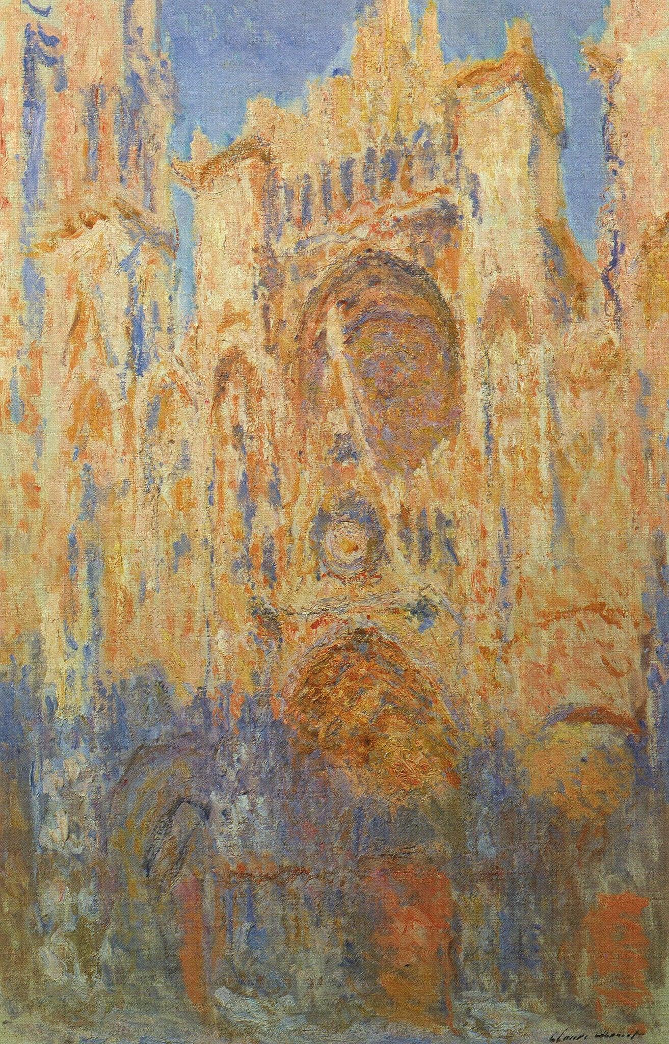 The Rouen Cathedral, End of the Day - Claude Monet