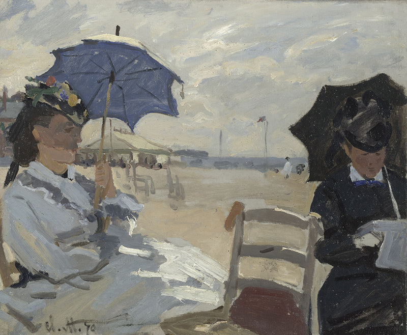🌤️ The Beach at Trouville – Claude Monet (1870)