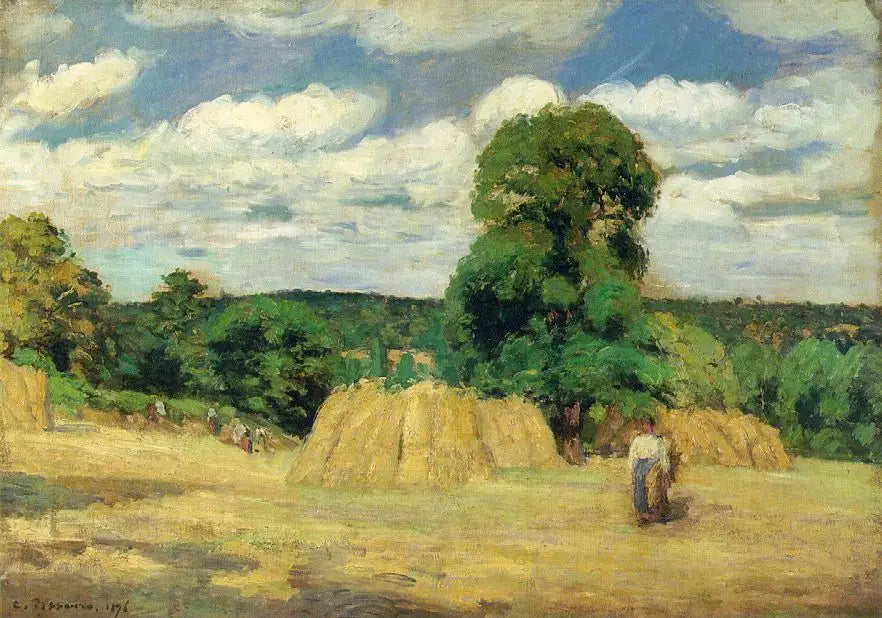 Reproduction du tableau « La Moisson - Camille Pissarro » par Alpha Reproduction en peinture à l’huile