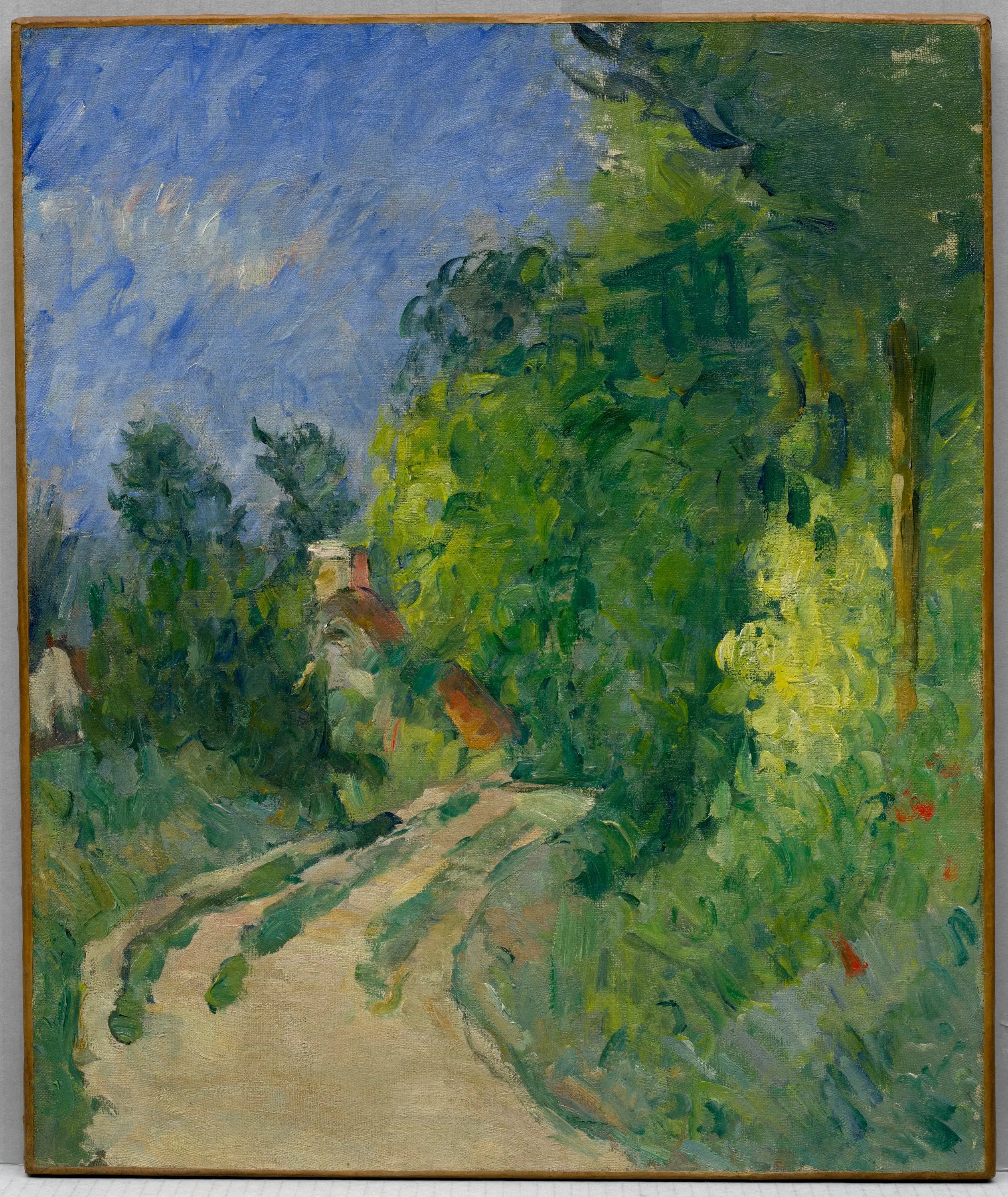 Reproduction du tableau « La Route tournant en sous-bois - Paul Cézanne » par Alpha Reproduction en peinture à l’huile