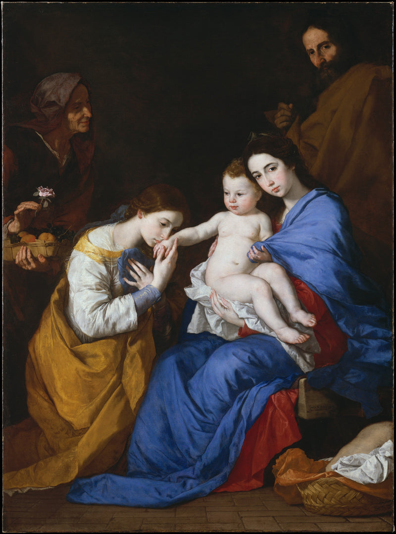 The Holy Family with Saint Anne and Saint Catherine of Alexandria - Jusepe de Ribera
