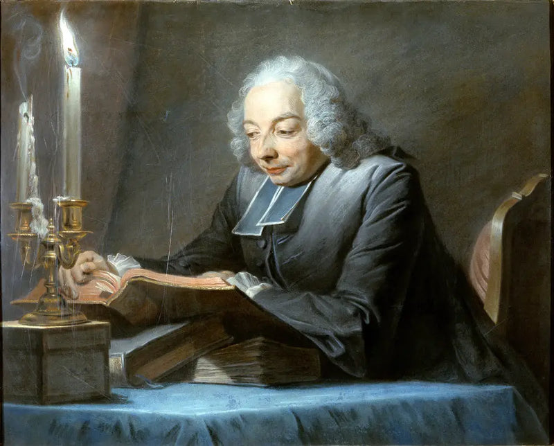 Abbé Jean-Jacques Huber lisant (1699 –1747) - Maurice-Quentin de La Tour