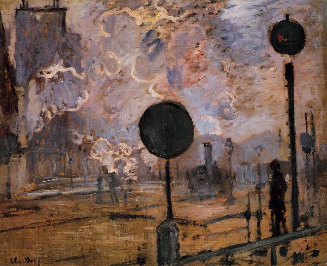 Reproduction du tableau « La Gare Saint-Lazare, les signaux - Claude Monet » par Alpha Reproduction en peinture à l’huile