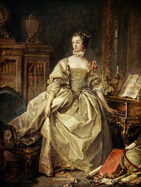 The Marquise de Pompadour at the harpsichord (1721-64) - François Boucher
