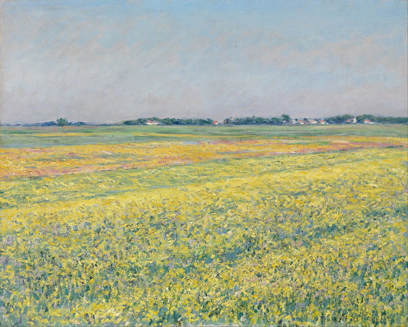The Gennevilliers Plain, Yellow Fields - Gustave Caillebotte