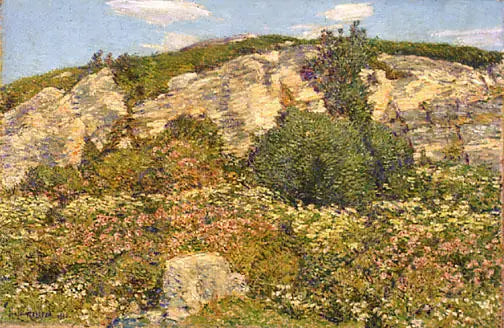 Laurel in the Cornices - Childe Hassam