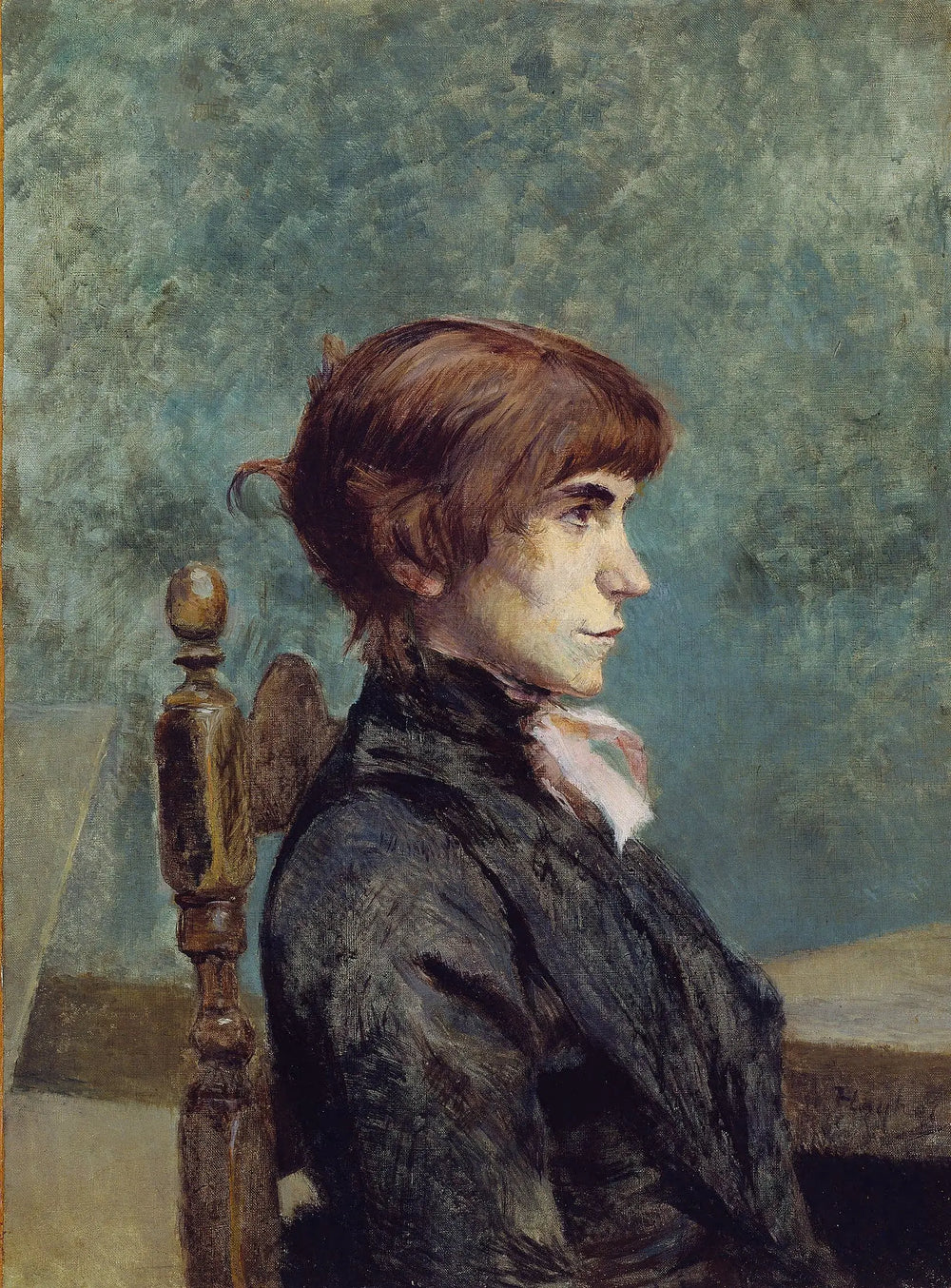 Reproduction du tableau « Portrait de Jeanne Wenz - Henri de Toulouse-Lautrec » par Alpha Reproduction en peinture à l’huile