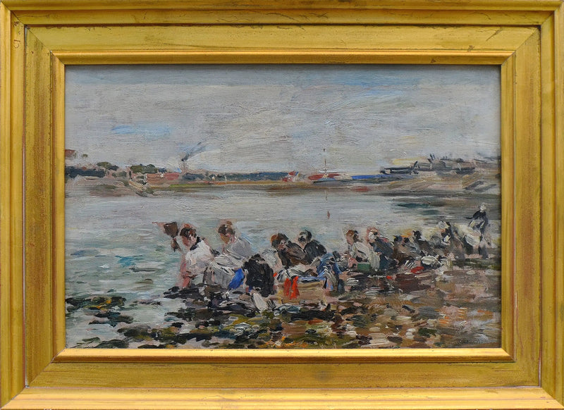 Washerwomen on the Touques - Eugène Boudin