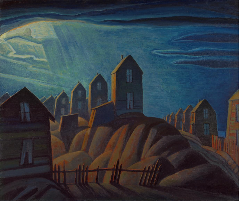 Miners' houses, Glacier Bay - Lawren Harris