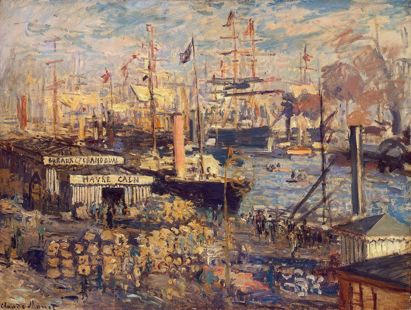 🚢 The Grand Quai at Le Havre – Claude Monet (1874)