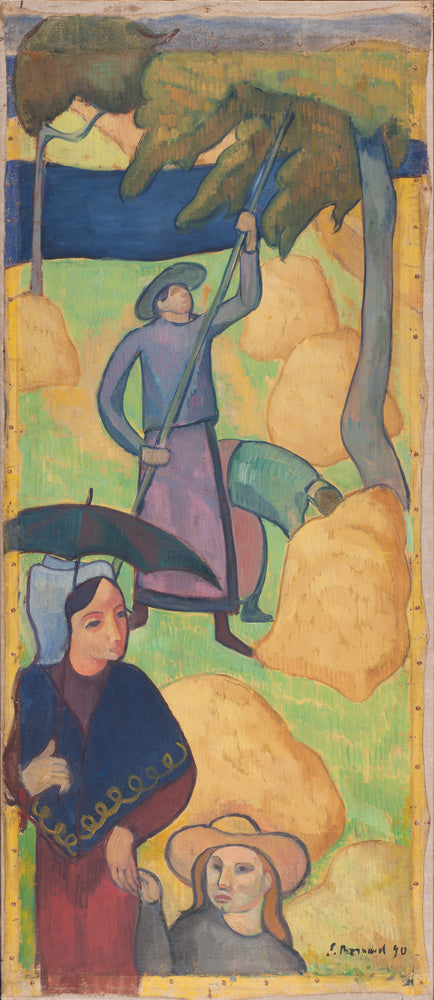 Le Gaulage des pommes - Émile Bernard