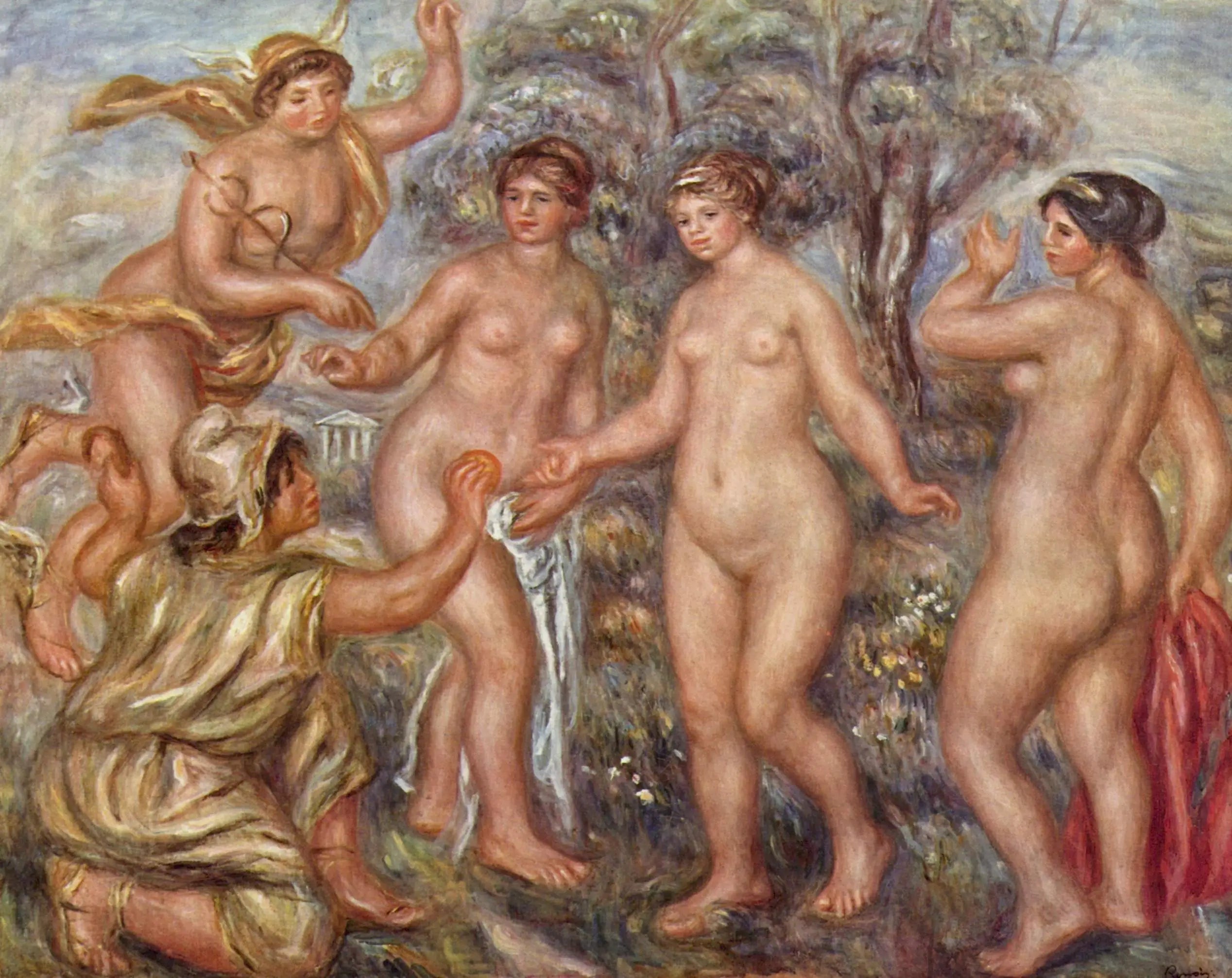 Reproduction du tableau « Le Jugement de Pâris - Pierre-Auguste Renoir » par Alpha Reproduction en peinture à l’huile