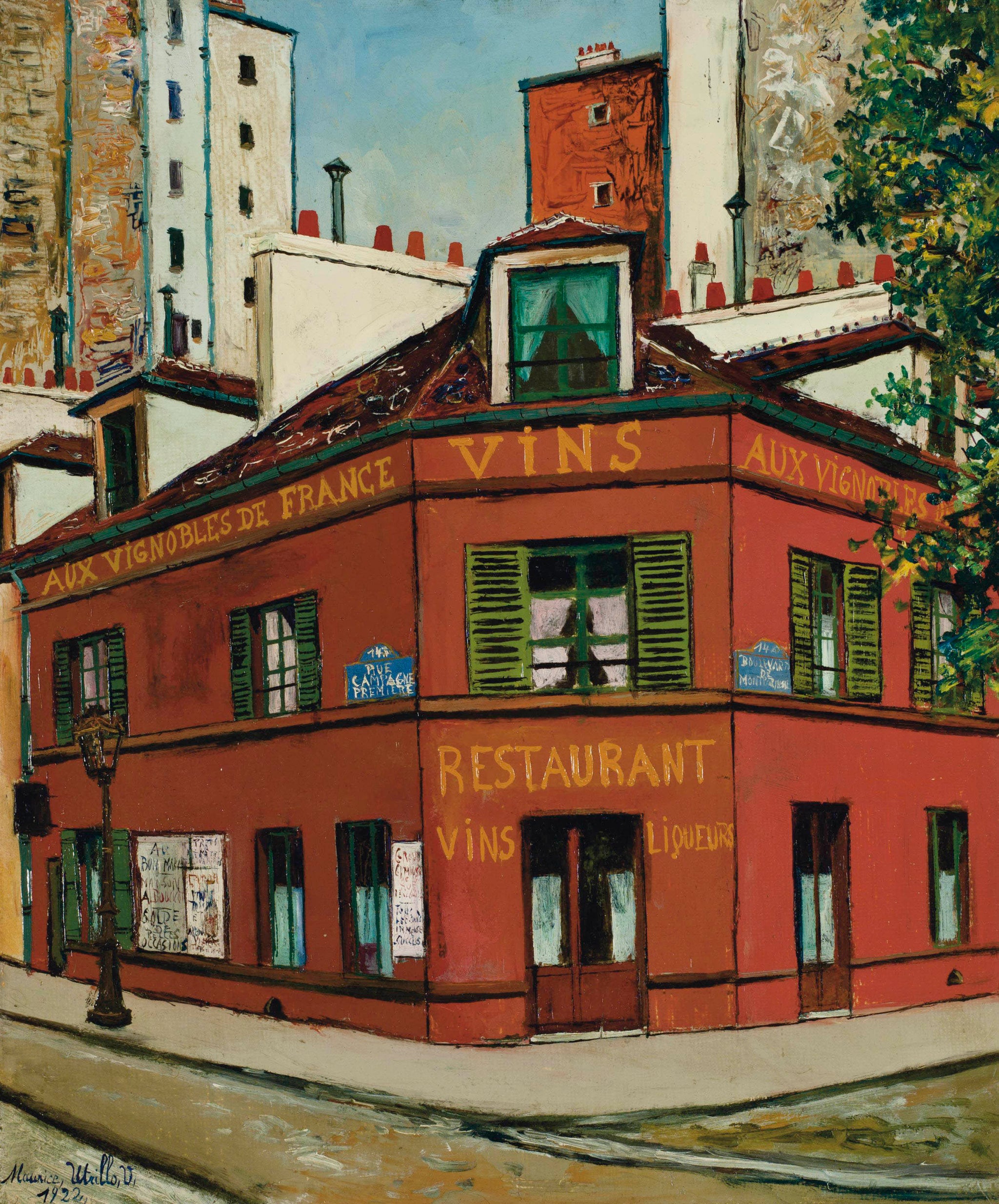 Le Restaurant “Aux Vignobles de France” - Maurice Utrillo