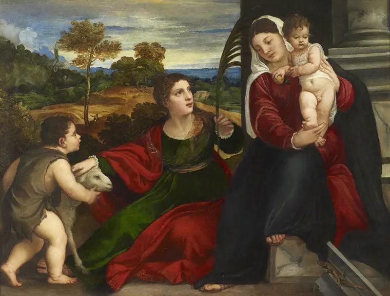 The Virgin, the Child, Saint Agnes and Saint John the Baptist - Titian