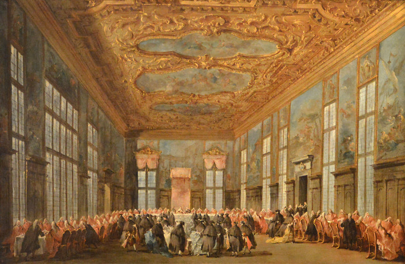 The Doge of Venice offers lunch to the ambassadors - Francesco Guardi