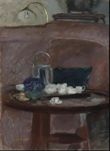 The Tea, Bouquet of Violets - Pierre Bonnard