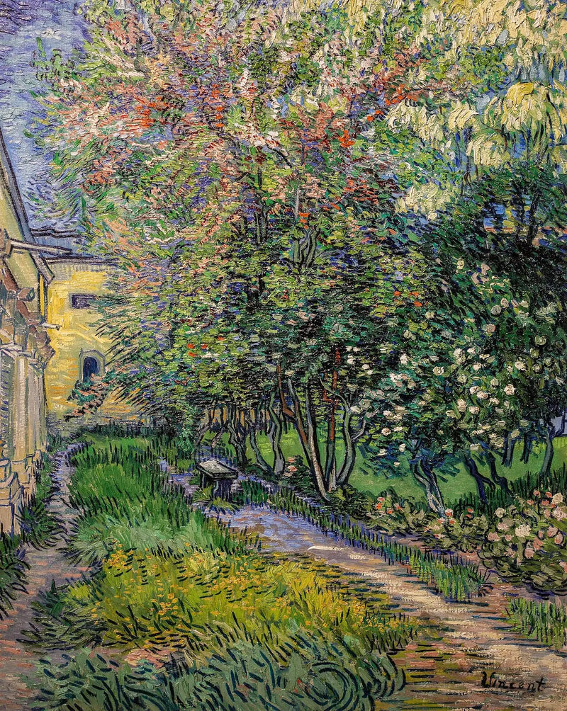 The Garden of the Asylum at Saint-Rémy - Vincent van Gogh