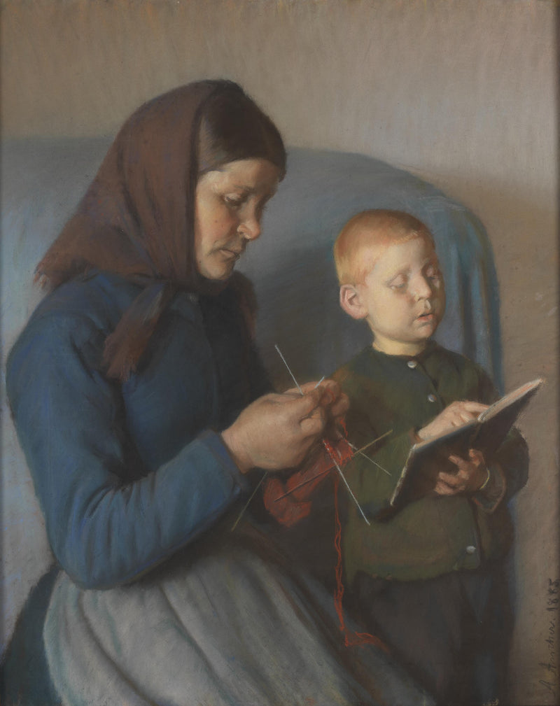 Lektien genemgåes - Anna Ancher