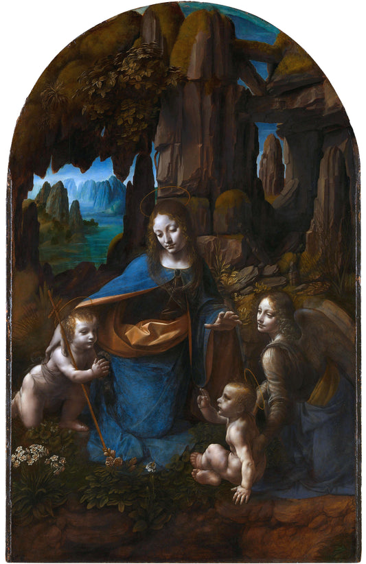 Reproduction du tableau « La Vierge aux rochers - Léonard de Vinci » par Alpha Reproduction en peinture à l’huile