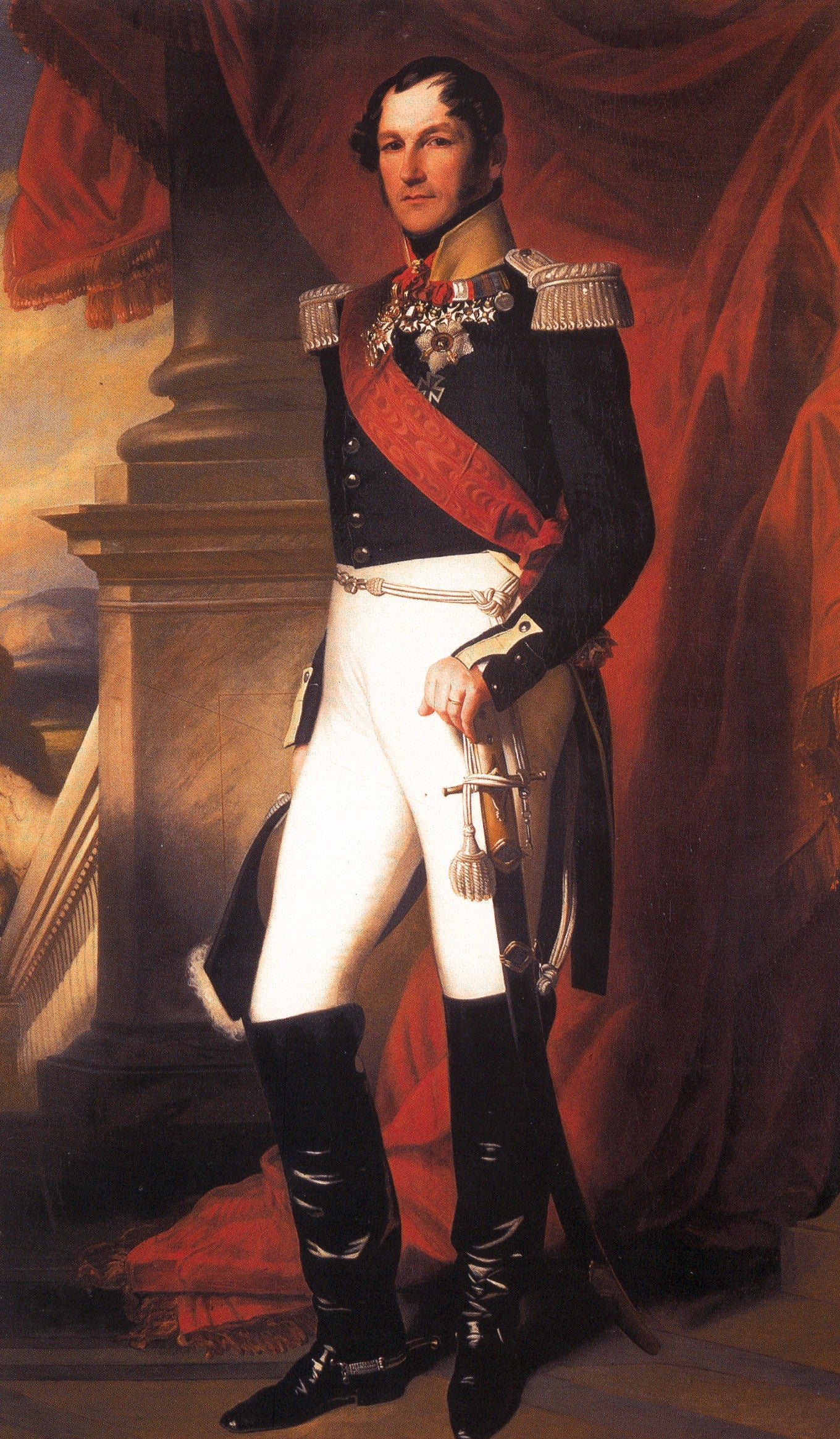 Portrait du roi Léopold Ier en uniforme - Franz Xaver Winterhalter