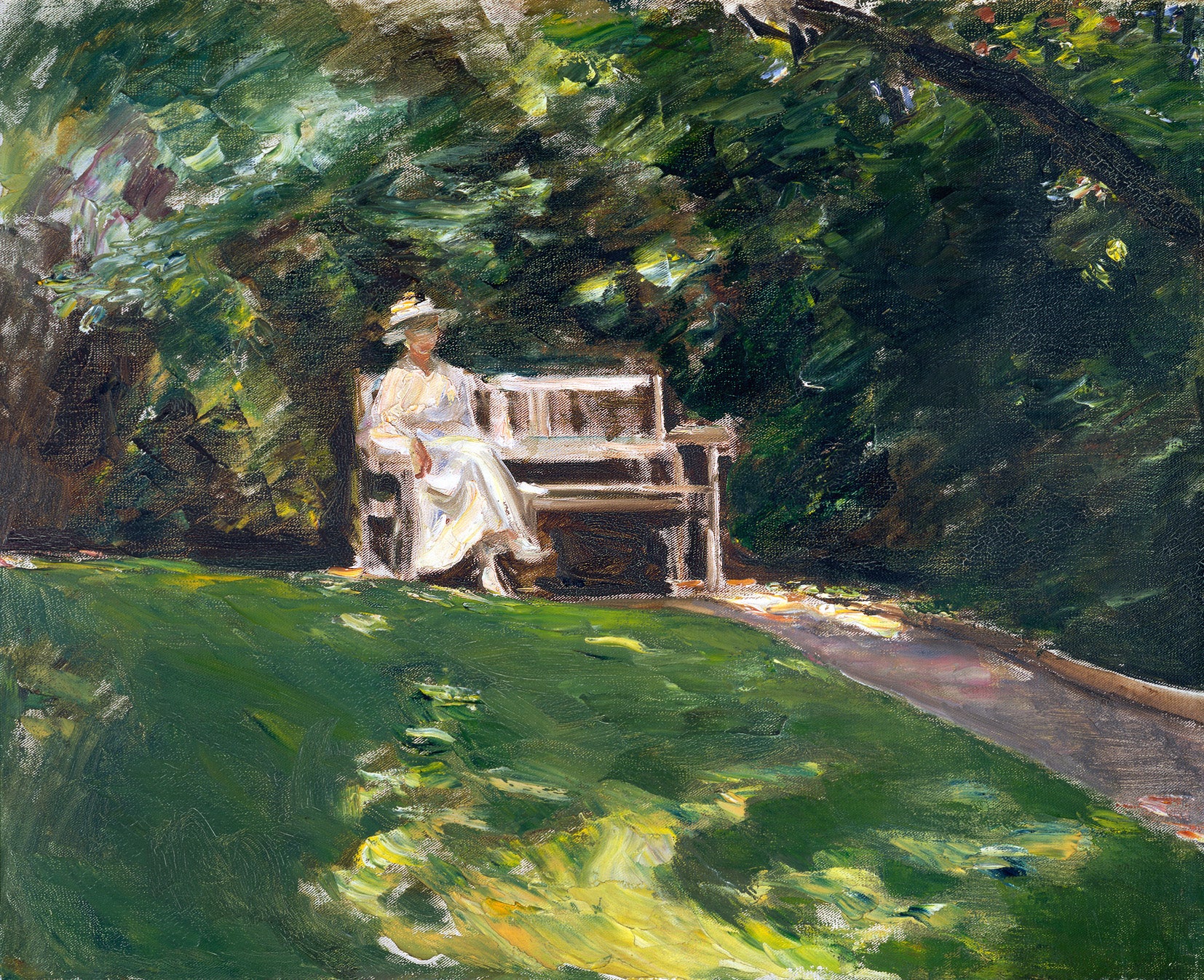 The Garden Bench - Max Liebermann