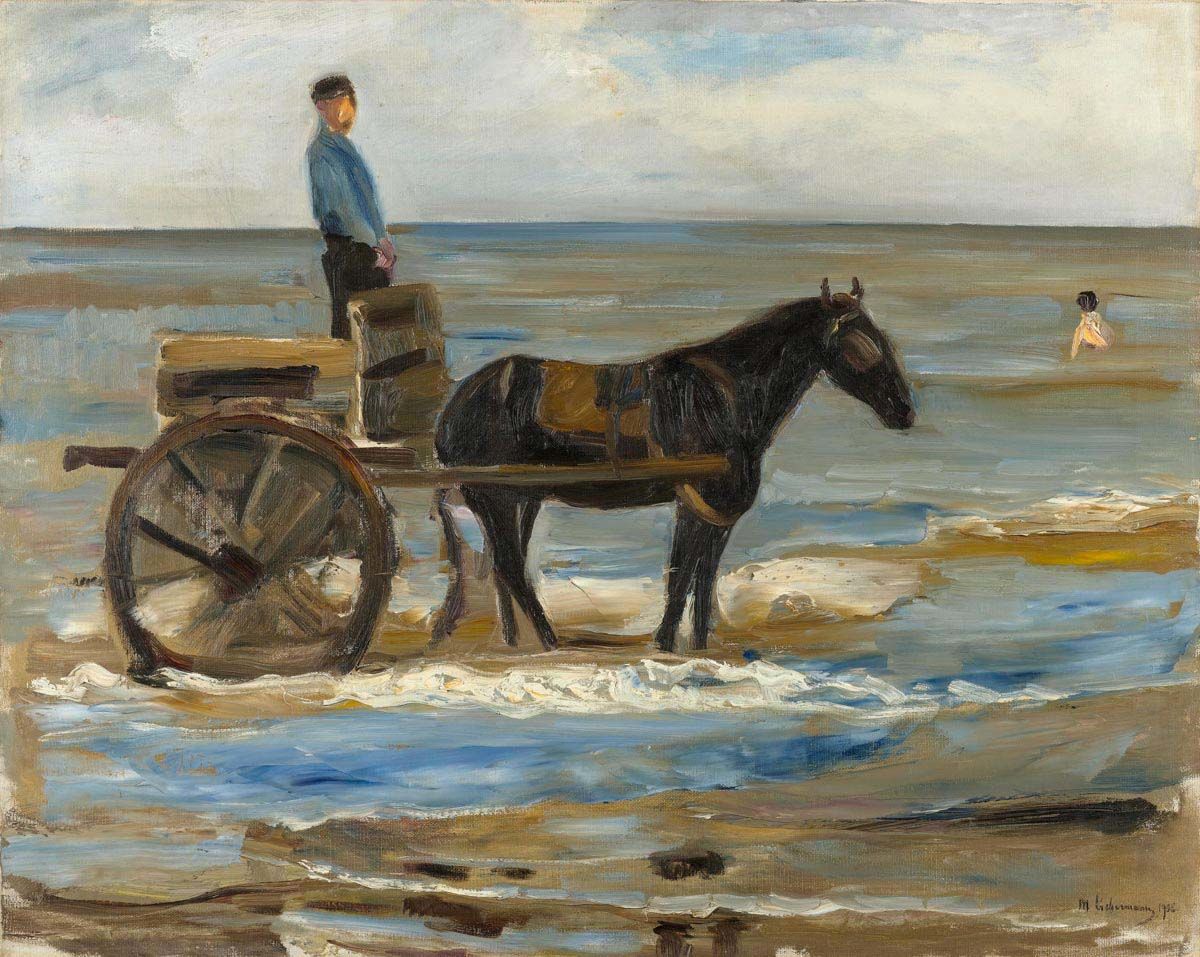 The Lifeguard's Cart - Max Liebermann