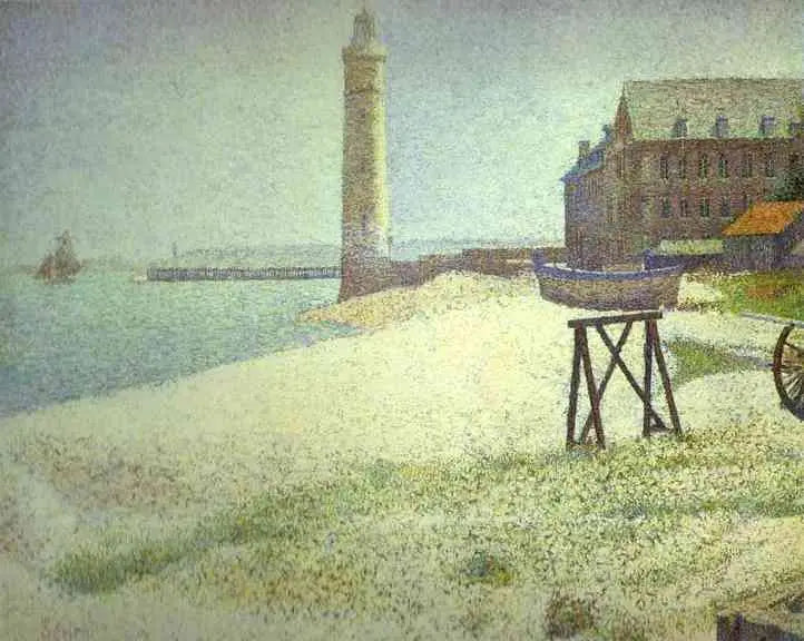 The Hospice and the Lighthouse, Honfleur - Georges Seurat