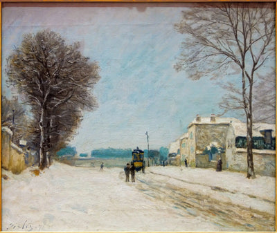 Reproduction du tableau « En hiver, effet de neige - Alfred Sisley » par Alpha Reproduction en peinture à l’huile