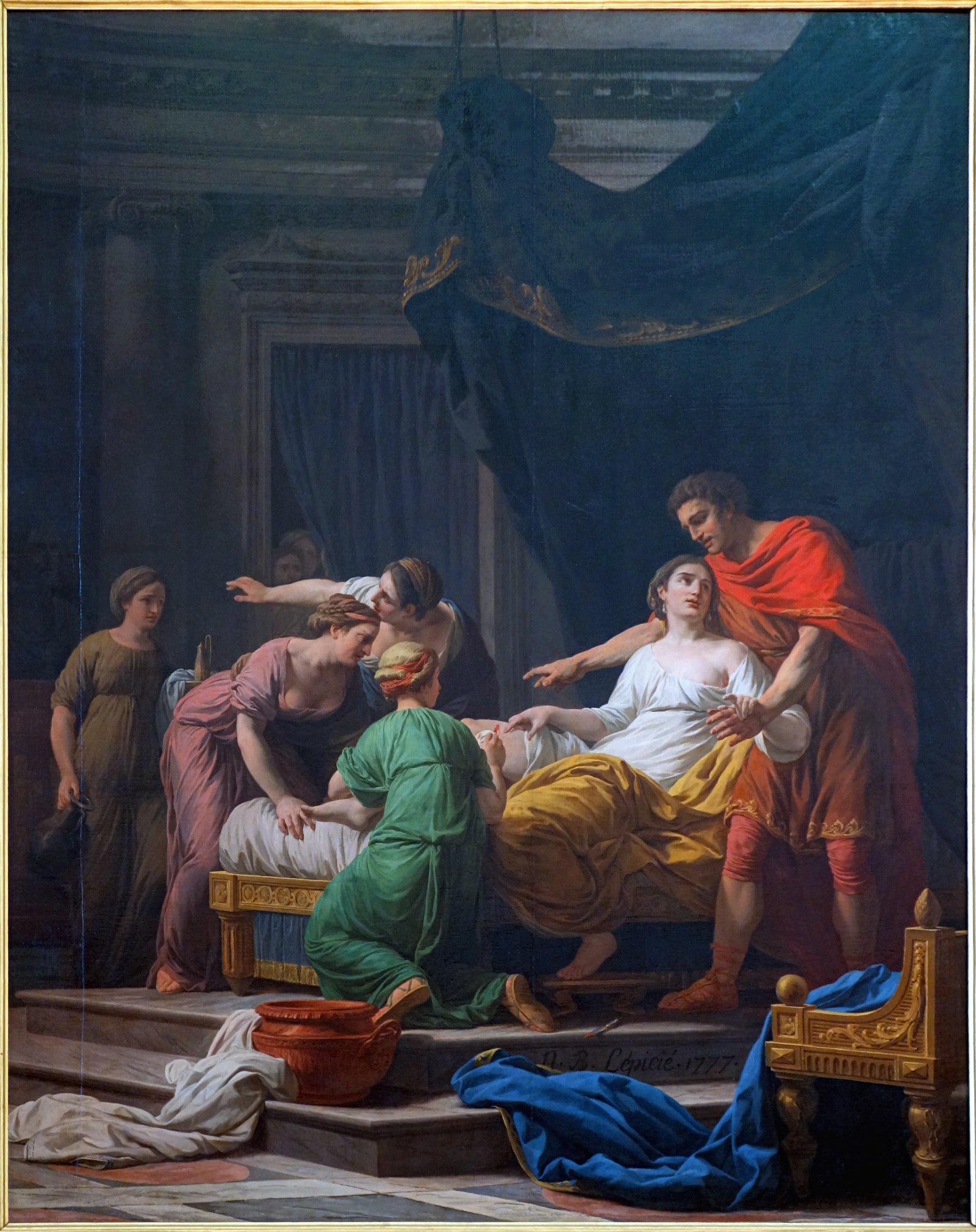 The Devotion of Porcia, wife of Junius Brutus - Nicolas-Bernard Lépicie