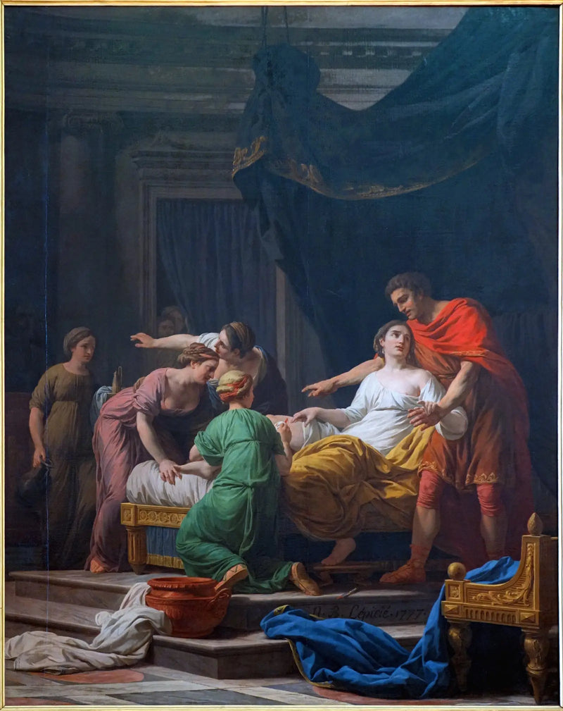 The Devotion of Porcia, wife of Junius Brutus - Nicolas-Bernard Lépicie