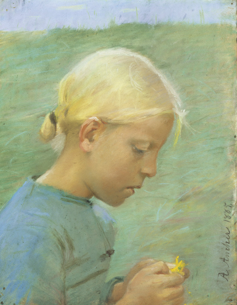 Little Girl with a Flower - Anna Ancher