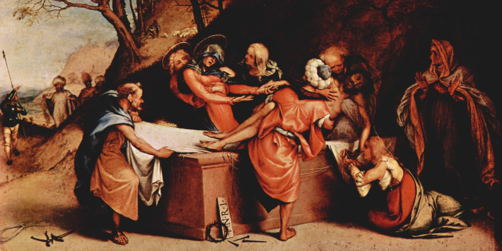 La Mise au tombeau du Christ (Lotto) - Lorenzo Lotto - Alpha Reproduction