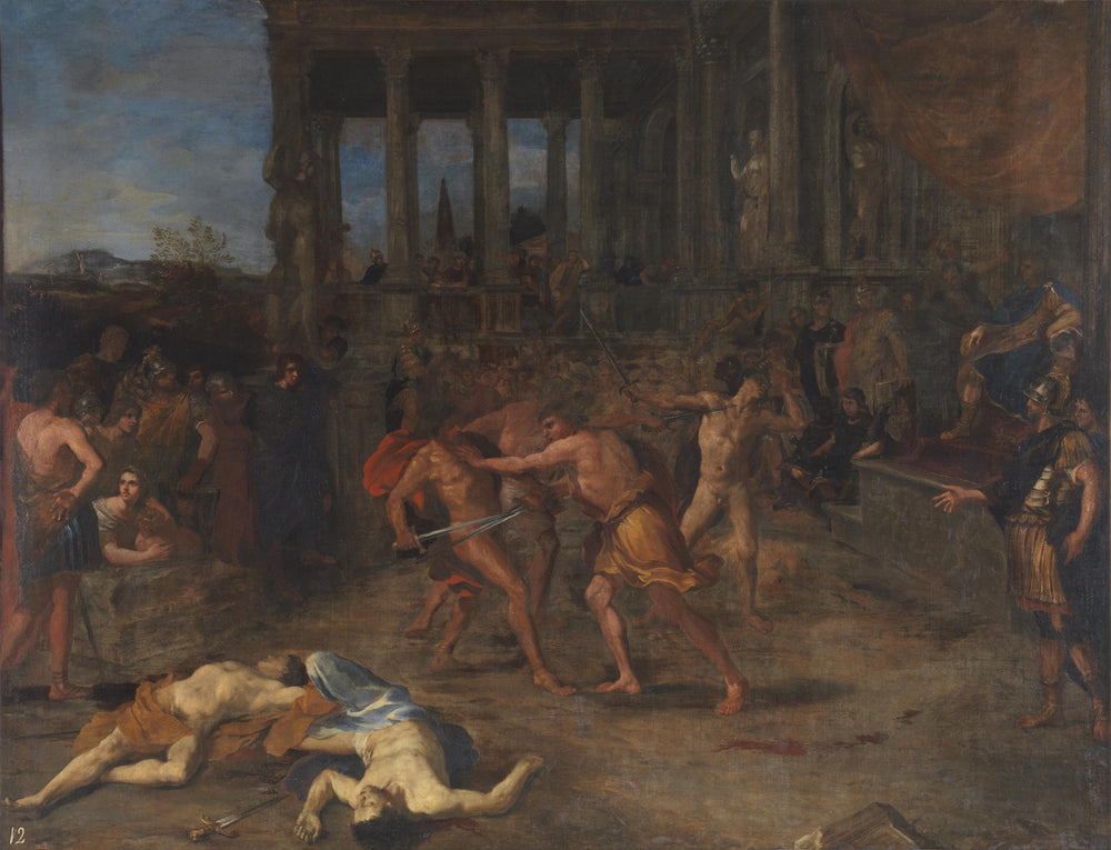 Combats de gladiateurs - Giovanni Lanfranco - Alpha Reproduction