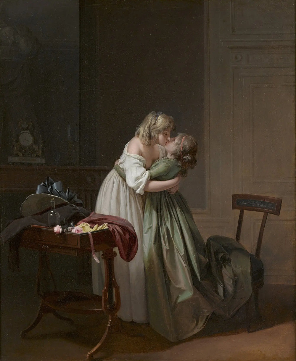 Deux jeunes femmes s’embrassant - Louis-Léopold Boilly - Alpha Reproduction