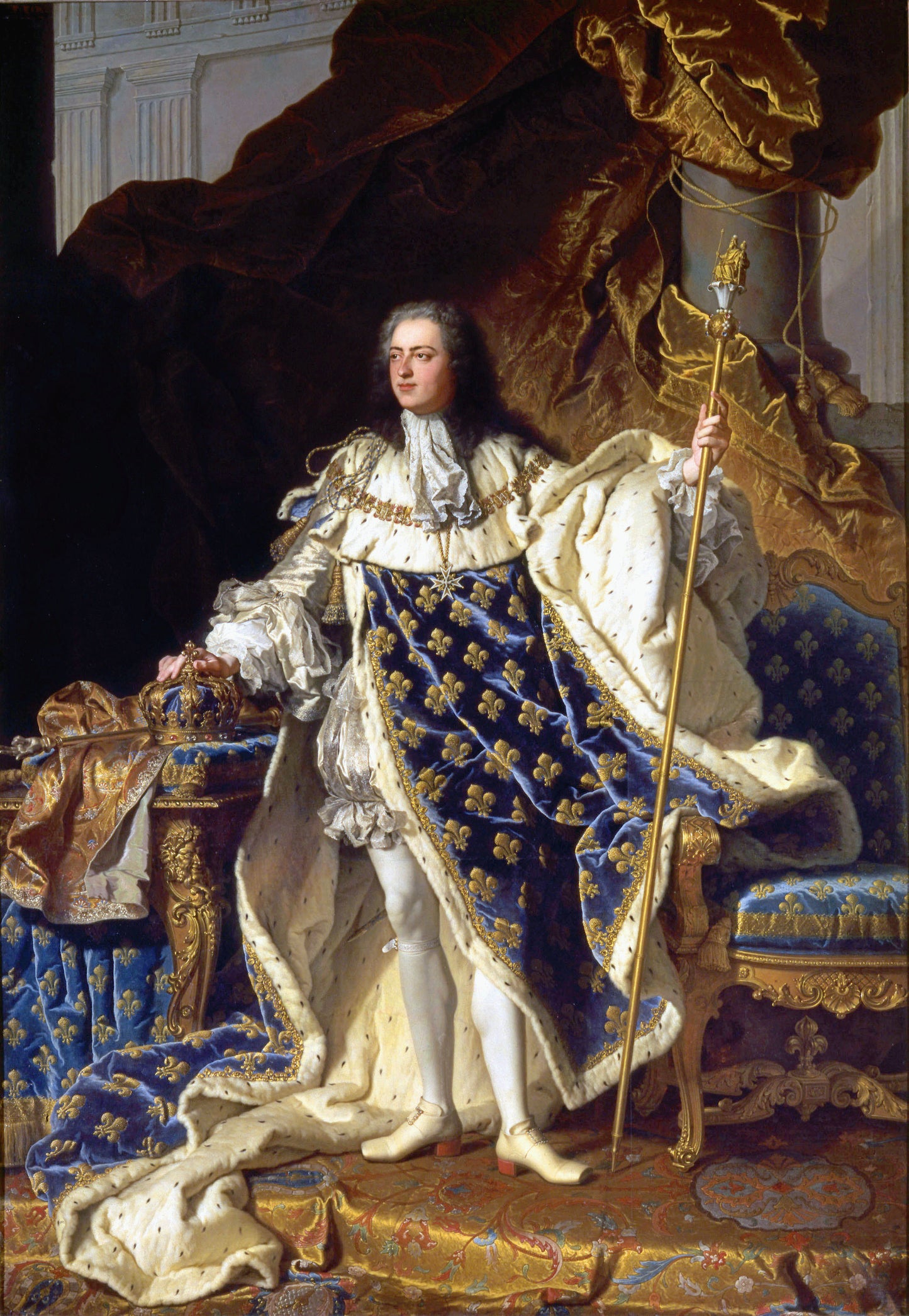 Louis XV in coronation attire – Hyacinthe Rigaud
