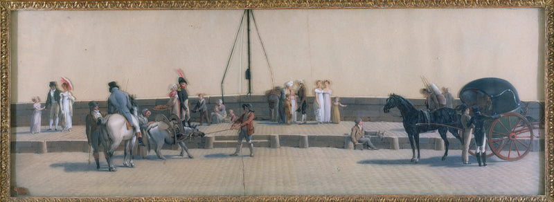The Passage of the Royal Bridge, around 1800 - Louis-Léopold Boilly
