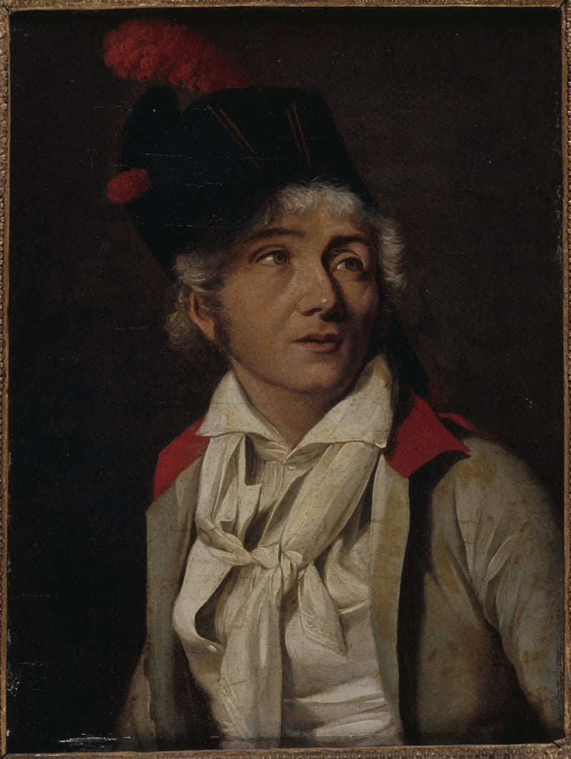 Portrait of an actor, in a white jacket with a red collar - Louis-Léopold Boilly