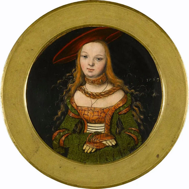 Round portrait of a young woman - Lucas Cranach the Elder
