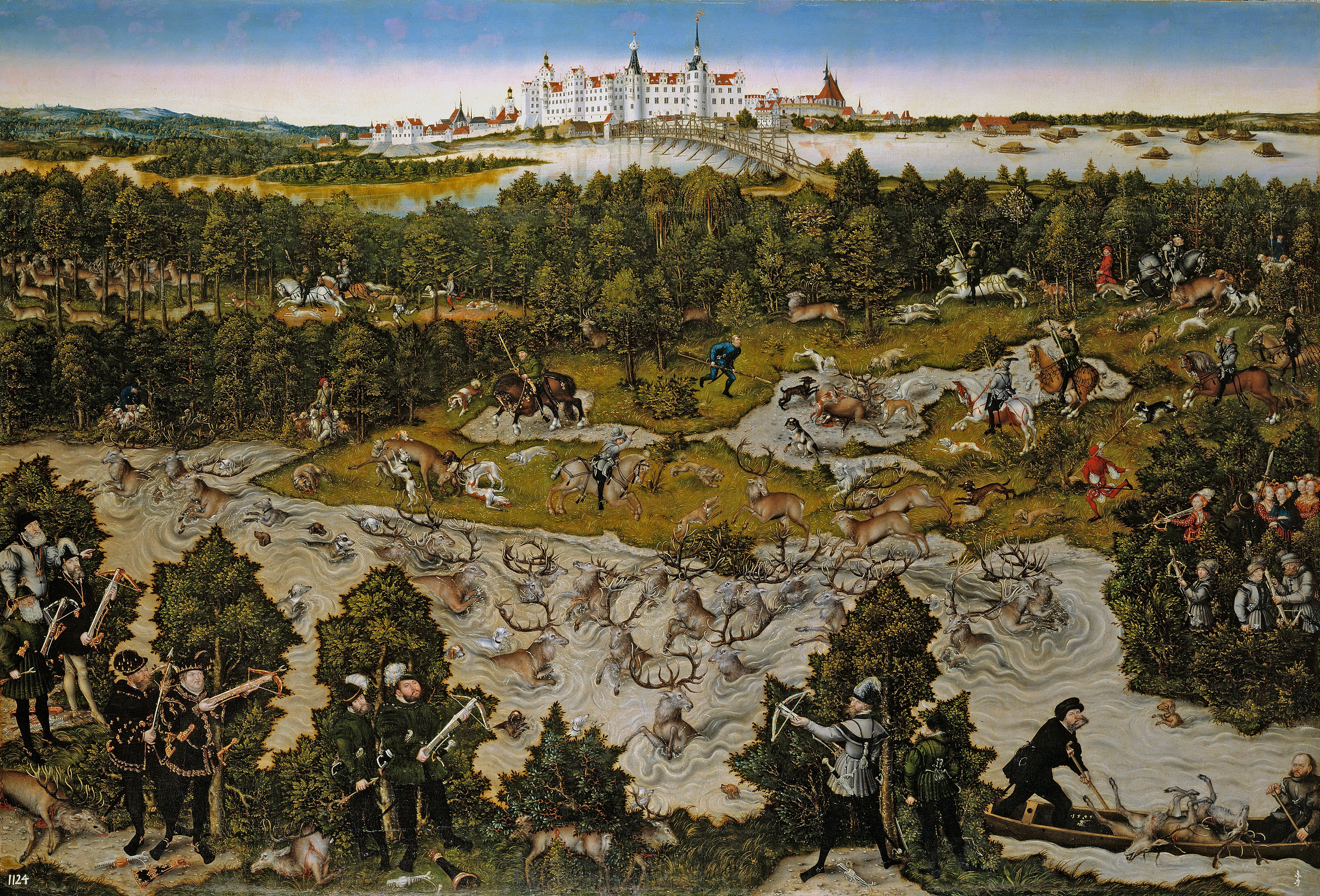 Chasse au château de Torgau en l'honneur de Ferdinand Ier - Lucas Cranach the Elder
