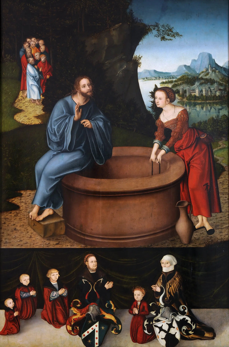 The Christ and the Samaritan Woman at the Well - Lucas Cranach the Elder