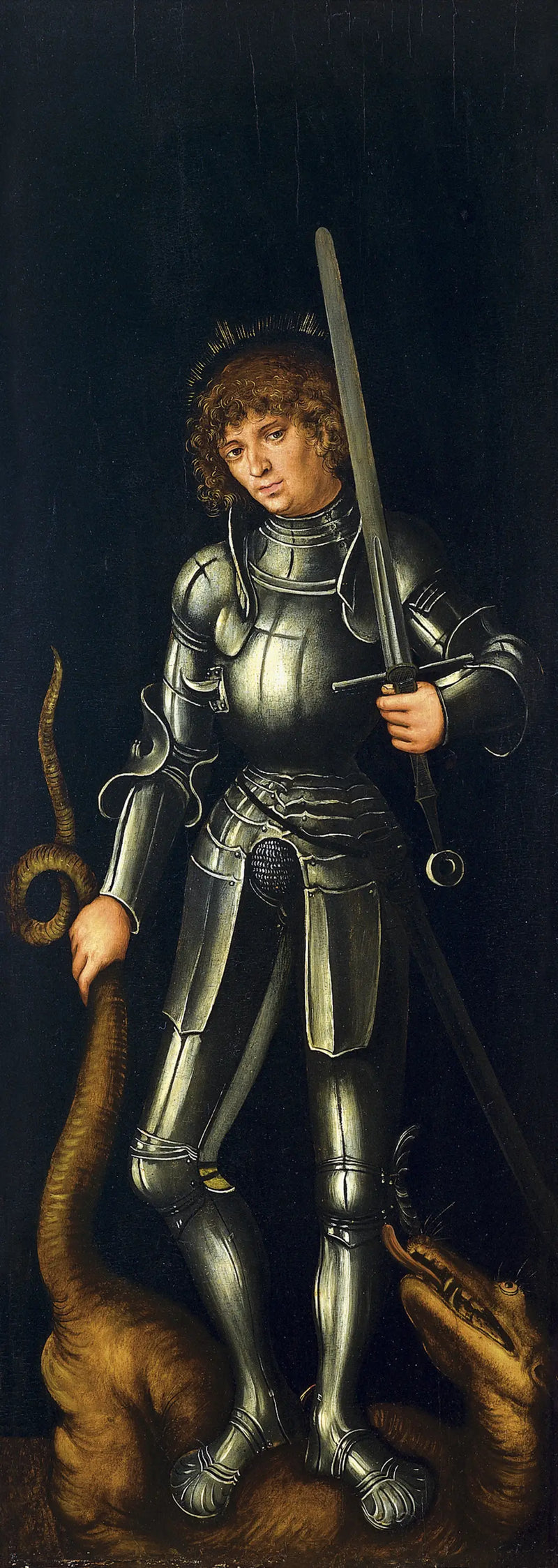 Saint George (right outer wing) - Lucas Cranach the Elder