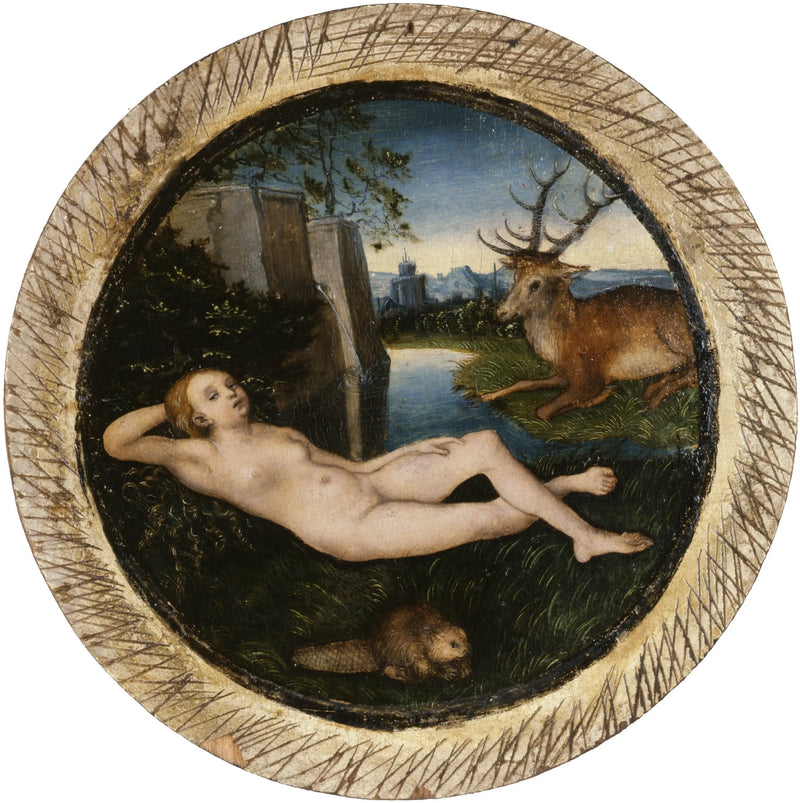 Reclining Nymph - Lucas Cranach the Elder